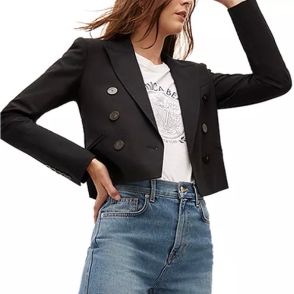Veronica Beard Nevis Black Cropped Blazer 8 - Picture 1 of 11